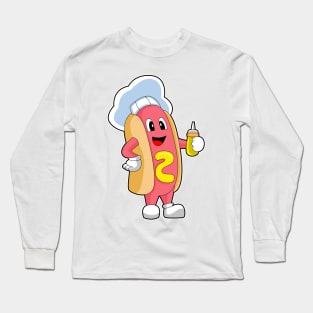 Hotdog Chef Mustard Long Sleeve T-Shirt